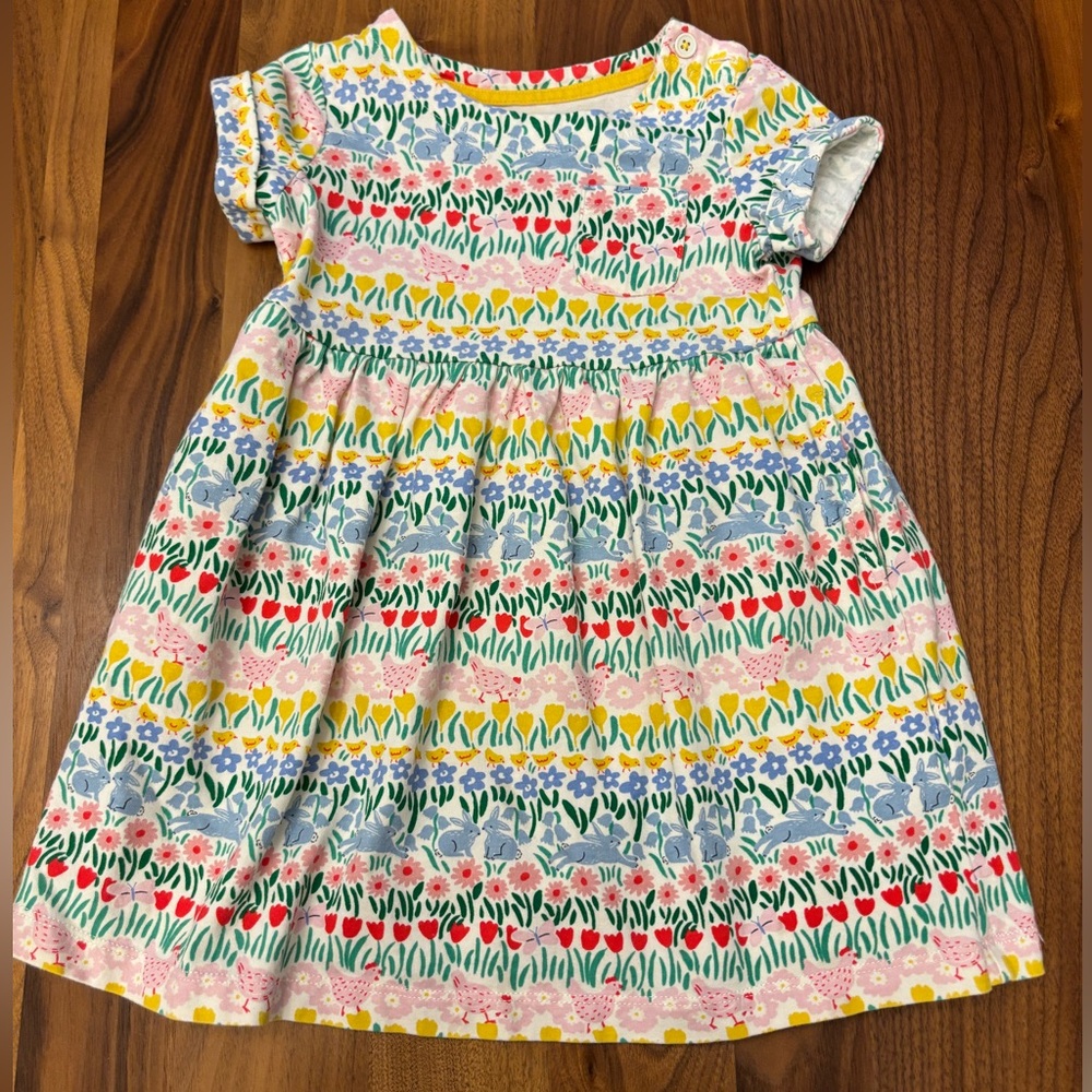 Mini Boden Dress: Spring, Flowers, Animal Print, 2-3Y, EUC